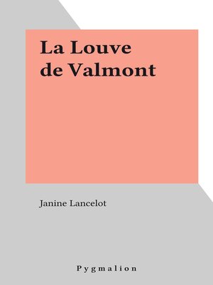 cover image of La Louve de Valmont